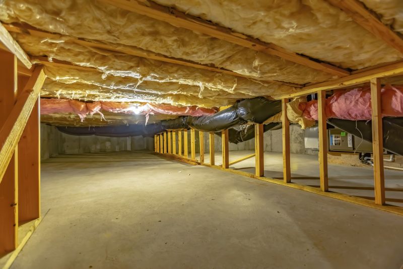 Finalized Crawlspace with Insulation